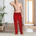 thumbnail image 2 of Naloa Red Rose Pajama Pants Men, PJ Bottoms, Sleep & Lounge Pants-Large, 2 of 6