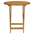 thumbnail image 5 of vidaXL Folding Patio Table, Round Side Table, Outdoor Furniture, Solid Acacia Wood, Ø27.6" x 29.5"H, 5 of 10