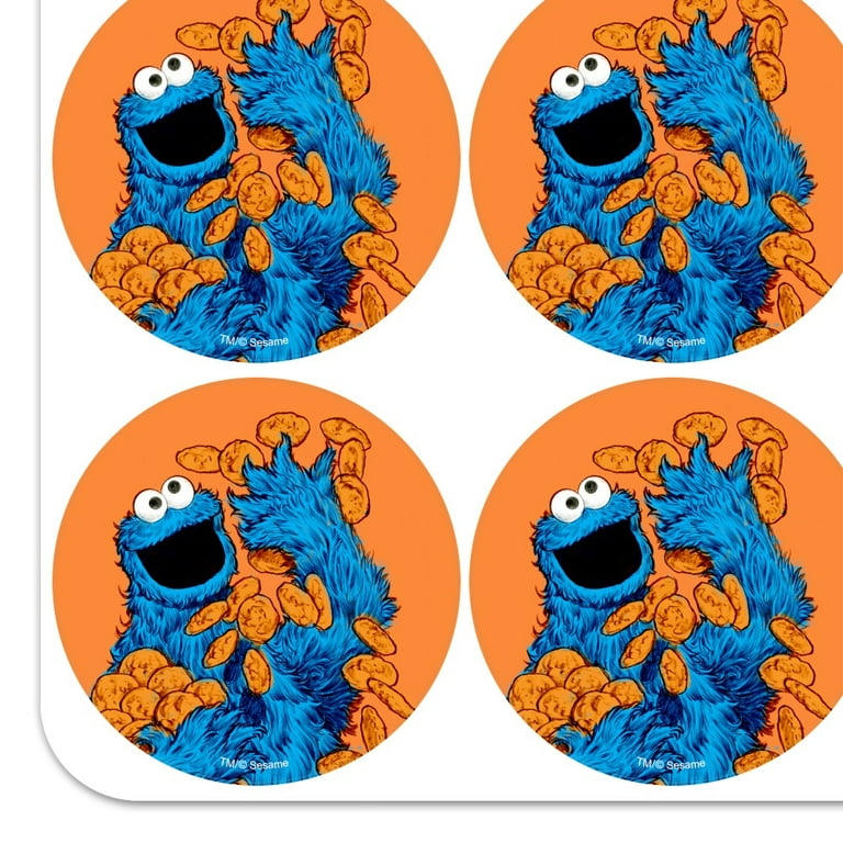 2019 Sesame Street Characters Sticker Sheet of Elmo Cookie 