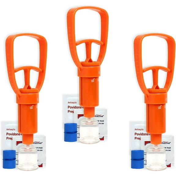 Ever Ready First Aid Snake Bite Venom Extractor Kit Latex Free - 3 Count