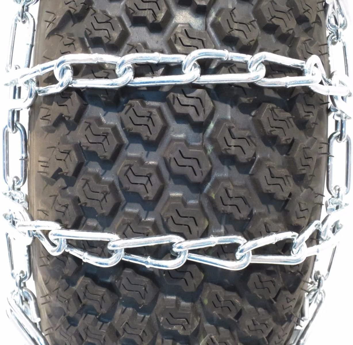 The ROP Shop New Pair 2 Link TIRE Chains 18x8.5x8 for Garden Tractors/Riders/Snowblower 
