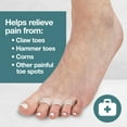 thumbnail image 4 of Zentoes Hammer Toe Straightener and Corrector 4 Pack Gel Crests Splints (Firm Support, Clear), 4 of 12
