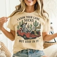 thumbnail image 3 of Stay In Your Lane Unisex T-Shirt, Sizes S-5XL - Gategoo, 3 of 5
