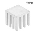thumbnail image 3 of Unique Bargains 14x14x14mm Radiateurs en Aluminium Radiateurs Électroniques pour MOS IC Puce Ton Argent 10 Pack, 3 of 4