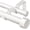 Ivory White, variant on 1 Inch Double Curtain Rod 36 to 72 Inches (3-6 Feet), Black Heavy Duty Curtain Rods for Windows, Telescoping Double Drapery Rods with End Caps, Fewer Rods, Faster Setup