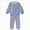 A3-Blue, variant on Girls Plush Fleece Pajama Set,Contrast Trim Long Sleeve Loungewear for Kids 3-4 Years