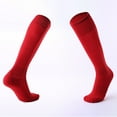 thumbnail image 2 of FhsagQ Socks Socks for Men Two Piece Adult Soccer Socks Solid Color Long Comfortable Breathable Non Men's Socks Pearl Socks Plus Size Socks for Men Crotchless Socks Red One Size, 2 of 4