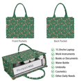 thumbnail image 2 of Large Capacity Tote Bag,Green Christmas Gingerbread Man Pattern Handbag Fashion Luxury Tote Bag,15.7"x13"x 5.1" Inches,Laptop Compatible, 2 of 6