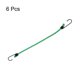 thumbnail image 3 of Uxcell 6Pcs Cuerda elástica con ganchos de 16" Cuerdas elásticas de goma para correas de camping al aire libre, verde y blanco, 3 of 6