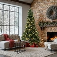 thumbnail image 6 of 7.5Ft Pre-Lit Green Slender Artificial Fir Christmas Tree with Metal Stand, 6 of 11