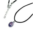 thumbnail image 2 of I Love My American Wife Antiqued Oval Charm Pendant with Black Satin Cord, 2 of 3