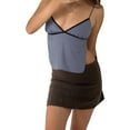 thumbnail image 2 of Yunliwuli Women Sexy Backless Camisole Cute Tie Up Spaghetti Strap Crop Top Summer Deep V Neck Top Y2K Vintage Streetwear, 2 of 8