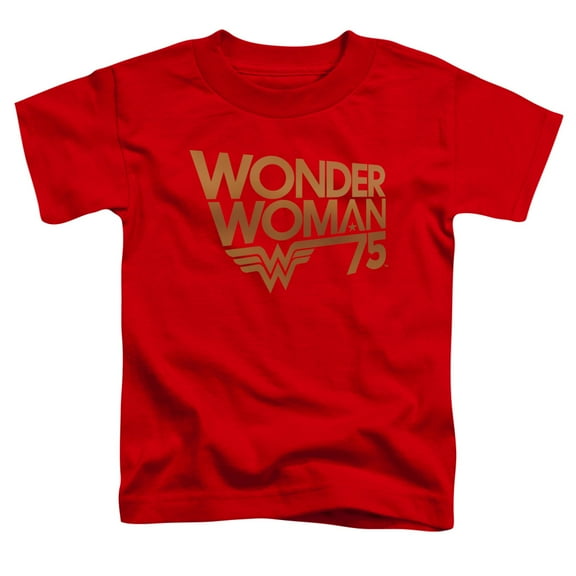 Wonder Woman - Wonder Woman 75Th Anniversary Gold Logo - Toddler Short Sleeve Shirt - 4T