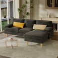 thumbnail image 7 of Eunon 83" Oversied L Shaped Couch with Chaise, Sectional Sofa for Living Room with Removable Cover, Gray, 7 of 7