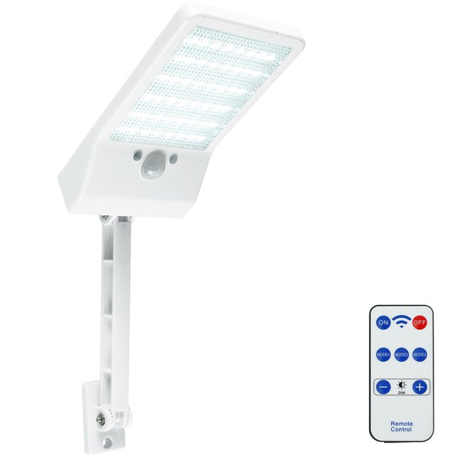 Luz De Calle Solar Led 48 Luz De Patio Solar Led Con Control Remoto Lámpara De Seguridad Alimentada Por Energía Solar Luz De Sensor Solar Ip65 A Prueba De Agua Muyoka Hogar