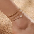thumbnail image 1 of Up to 65% Off Gold Three-layer Chain Love Pearl Foot Chain,Minority Design Sense Necklace Rings Earring Jewelry on Clearance, 1 of 5