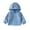 Blue, variant on WXFAZCVU Girls Jacket Lightweight Hooded Windbreaker Kids Rain Coats Fall Fashion Clothes Size 2-3 Years