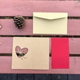 thumbnail image 4 of FNGZ 2024 Valentine's Day Gift 2024 Greetings Romantic Card Retro Kraft Paper Hollow Heart Card (True Love), 4 of 5