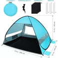 thumbnail image 2 of Runbaixing Pop Up 78.74" x 64.96" Beach Tent, Blue, 2 of 9
