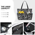 thumbnail image 3 of Large Beach Bags Water-resistant Sandproof - Black White Indian Paisley Cute Beach Tote Bags for Women with Zipper, 3 of 6