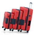 thumbnail image 1 of TACH V3 Connectable Hardside Luggage Set, 3 Piece Set, Wine Red, 1 of 12