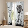 thumbnail image 3 of jejeloiu Retro Windmill Black Out Curtains,Rustic Farmhouse Cabin Curtains Pack of 2 (42x63 Each) For Boys Girls, 3 of 6