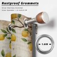 thumbnail image 6 of Outdoor Curtains for Patio Waterproof, Lemon Gnomes Windproof Pravicy Outside Porch Blackout Curtain, Summer Vintage Tropical Lemon Fruits Sun Blocking Grommets Curtains for Cabana Gazebo 54"x84", 6 of 9