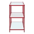 thumbnail image 4 of Scoles 2-Shelf Glass Top Console Table, Red, 4 of 5