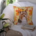 thumbnail image 3 of Carolines Treasures BB9984PW1414 Yorkshire Terrier 2 Fall Fabric Decorative Pillow 14Hx14W multicolor, 3 of 4