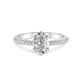 thumbnail image 3 of 1 Carat IGI Certified Oval Shape Lab Grown Diamond Engagement Ring | 14K White Gold | Etienne Secret Halo Lab Diamond Ring | FG-VS1-VS2 Quality Friendly Diamonds, 3 of 5