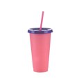 thumbnail image 3 of Tazas de agua de plástico que cambia de color de temperatura taza de paja bebida fría taza de café para niños adultos 5 piezas tholdsy HA003525-00, 3 of 7