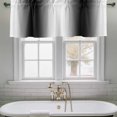 thumbnail image 4 of 2 Pack White Black Valance for Window Gradient Modern Art Ombre Kitchen Valance Rod Pocket Short Curtain Topper Decorative Window Treatment for Living Room Bedroom 60"x18", 4 of 8