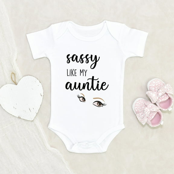 Newbabywishes - Cheeky Like My Auntie Baby Clothes for Boys and Girls - Funny Aunt Baby Clothes