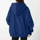 thumbnail image 5 of Tops para mujer,Blusa con capucha y cuello en V para mujer, top informal de manga larga con bolsillo, corte holgado y suave, camiseta de color liso para ropa urbana, sopatenor, 5 of 9