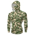 thumbnail image 5 of YUGYXL Women's Camo Sun Protection Hoodie With Mask UPF 50 Lightweight Summer Fishing Shirts Beach Rash Guard Plus Size N Multicolor XXXL, 5 of 7