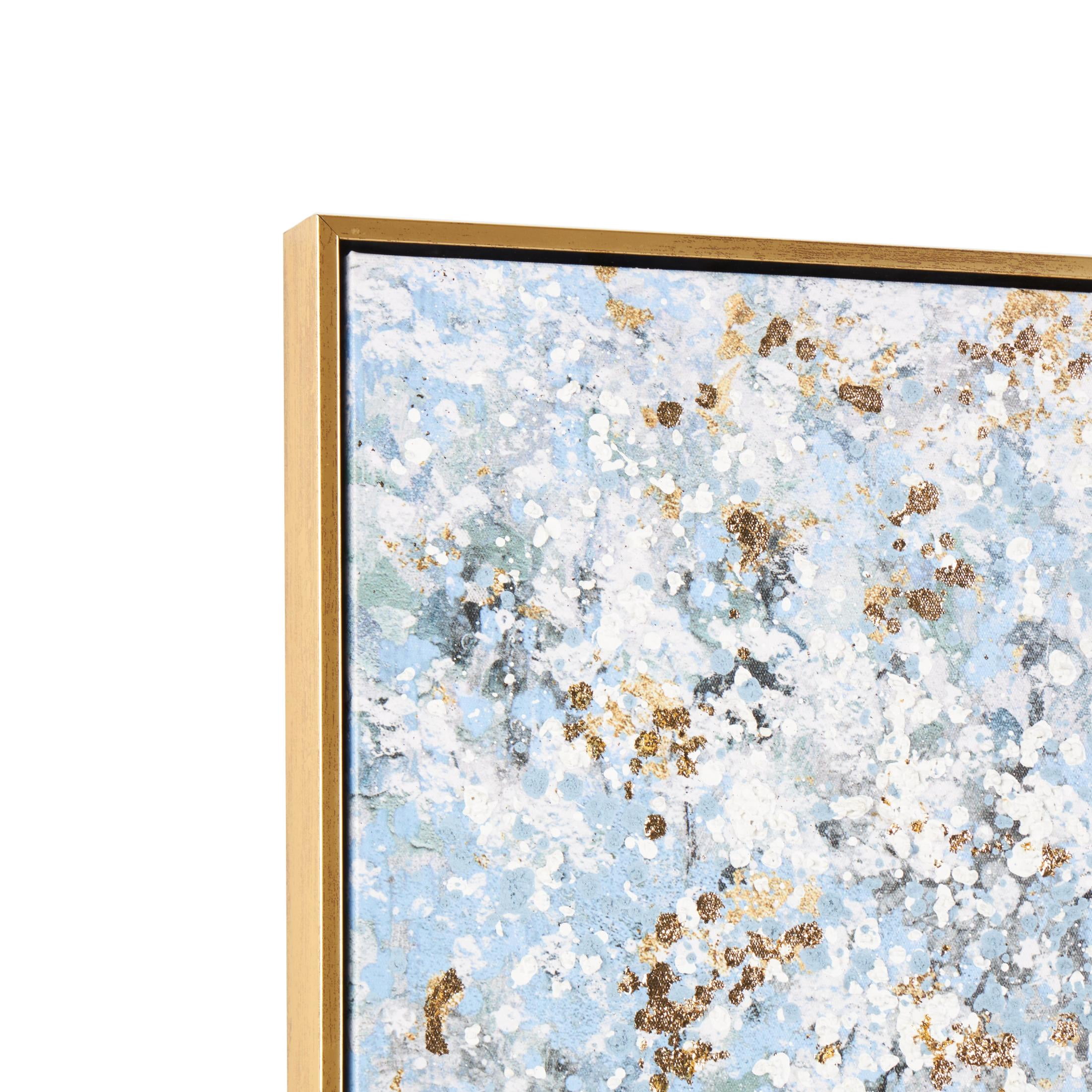 47" x 36" Forest Landscape Framed Wall Art with Gold Foil Accents, by DecMode