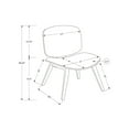 thumbnail image 4 of Dark Brown Leather Look Fabric Accent Chair, 4 of 4