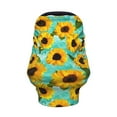 thumbnail image 2 of Fotbe Sunflowers With Green Leaves Pattern Car Seat Covers for Babies, Nursing Breastfeeding Cover Infant Carseat Canopy, Soft Stretchy Carrier Cover, 2 of 9