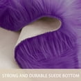 thumbnail image 5 of PiccoCasa Wool Imitation Sheepskin Double Heart Shaped Area Rug for Home, 4 x 2 ft Purple, 5 of 8