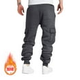 thumbnail image 5 of Diufon Jogger Pants for Men Fall Winter Fleece Thickened Warm Sweatpants Elastic Waist Drawstring Cargo Pant, 5 of 7