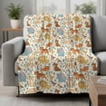 thumbnail image 2 of Cute Animals Zoo Blanket Soft Cozy Warm Throw Blanket for Couch, Plush Fuzzy Flannel Fleece Blankets for Sofa, Cartoon Funny Elephant Tiger Bed Blankets Lightweight Gifts for Women, 40"x50", 2 of 9
