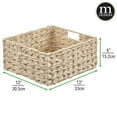 thumbnail image 4 of mDesign Woven Farmhouse Kitchen Pantry Storage Basket Box, 3 Pack, Cream/Beige, 4 of 8