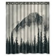 thumbnail image 1 of ABPHQTO Banff National Park Foggy Mountains Forest Canada Cortina de ducha de poliéster impermeable y ganchos 150x180 cm, 1 of 1