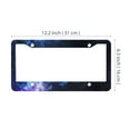 thumbnail image 2 of WIRESTER Set 2pcs 6" x 12" Auto Drive License Plate Frame Cover - Galaxy Star Space, 2 of 6