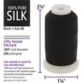 thumbnail image 4 of The Beadsmith Pure Silk Cord – Black, Size 00 (0.127 mm), 695 Yards (2085 ft), 1/2 oz Spool, 4 of 8