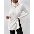 thumbnail image 4 of Camiseta SOLY HUX para mujer de manga larga con cuello de tortuga blanca M, 4 of 6