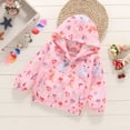 thumbnail image 3 of GYRATEDREAM Kids Baby Toddler Girls Cartoon Spring Fall Outerwear Windbreaker Zipper Hooded Jackets Coat 2-10T, 3 of 3