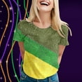 thumbnail image 2 of PMUYBHF T-Shirt à Manches Courtes Imprimé pour Femmes Printemps Été Vacances Col Rond 1097 S, 2 of 5