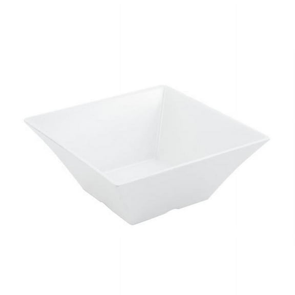 10 x 10 x 4 in. Melamine Square 3 quart Bowl, White - 96 oz