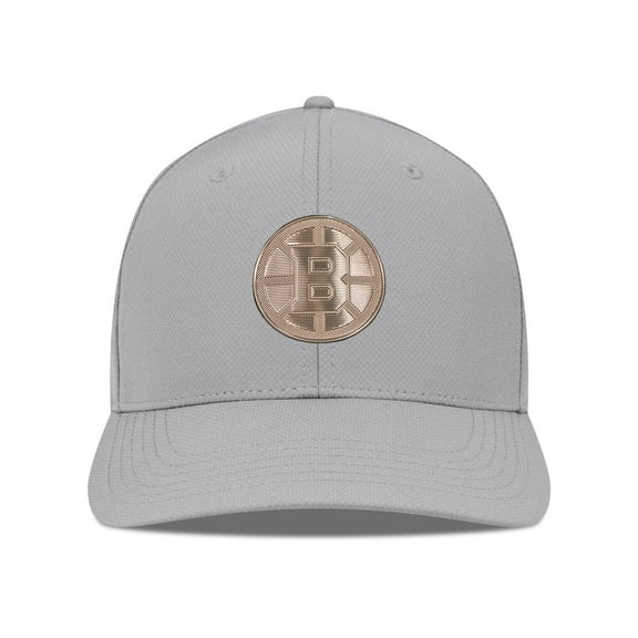 Men's Levelwear Gray Boston Bruins Rise Copper Insignia Flex Hat